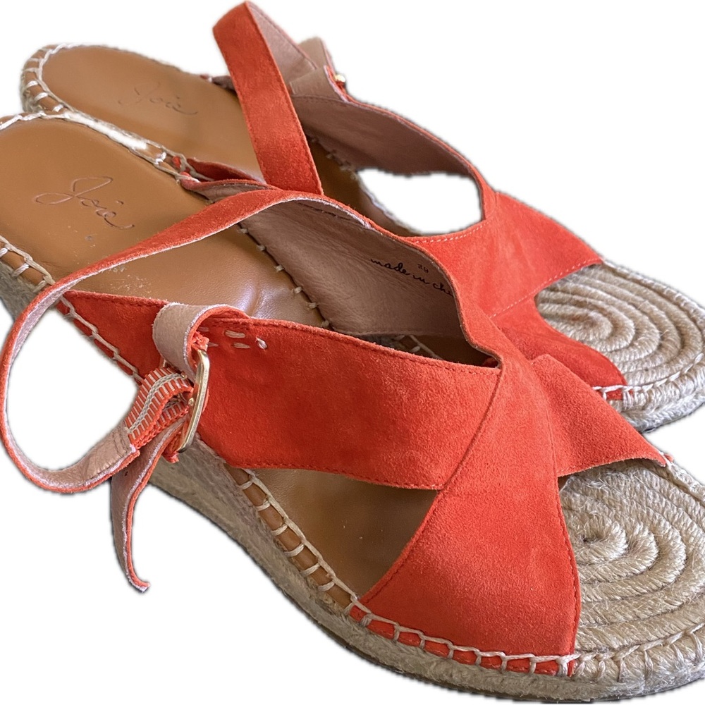 Joie Vibrant Orange Espadrille Sandals